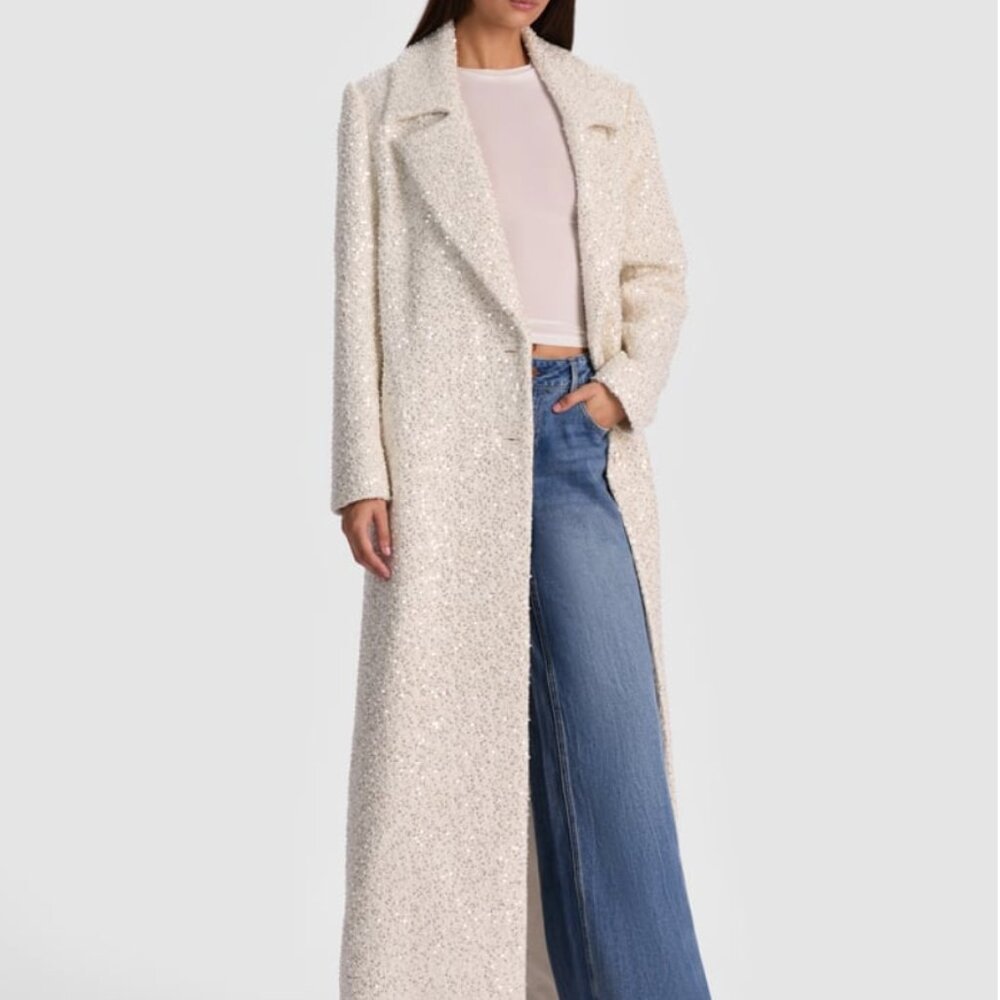 ALICE+OLIVIA NICHOLAS EMBELLISHED COAT SIZE SMALL - Picture 2 of 12